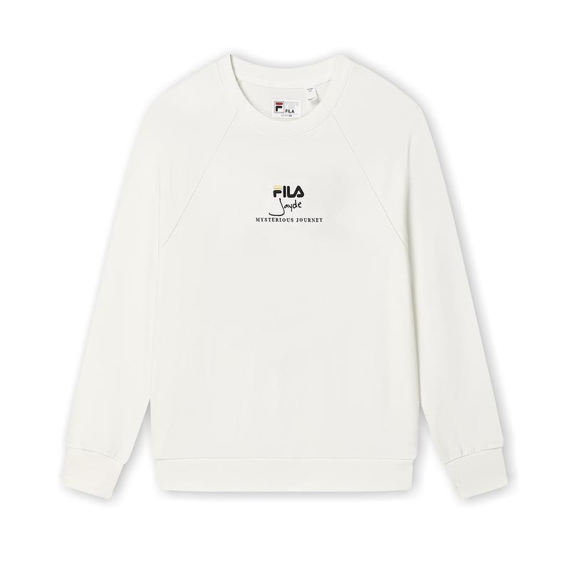 New FILA Sweatshirt Women's Cloud White F11W438203FWT