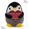Creative Funny Handmade Crochet Emotional Support Dolls with Positive Energy Card Desktop Ornament Home Decor for Friend Gifts