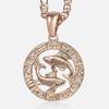 12 Zodiac Sign Constellations Pendant Necklace for Women Men 585 Rose Gold Color Necklace  Birthday Gifts