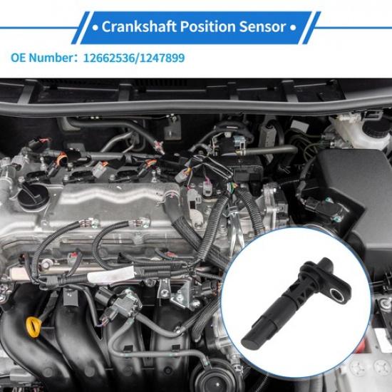 Crankshaft Position Sensor for Chevy Cruze 14 16-19 No12662536 1 Pc Black