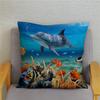 Poszewka na poduszkę Wzór delfinów oceanicznych Nadruk świata podwodnego Poduszka Dzieci Sofa Dekoracja domu