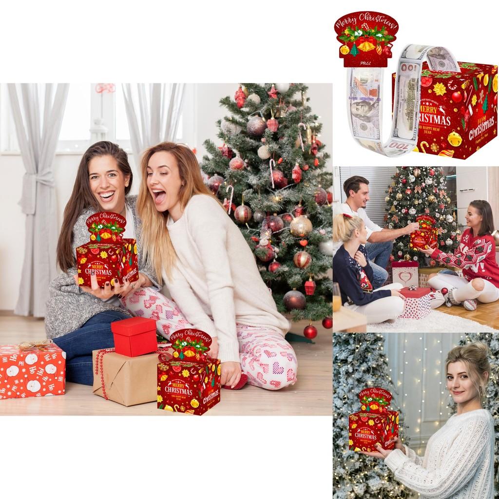 Red Christmas Party Gift Box With Foldable Design For Holiday Celebrations And Giving
