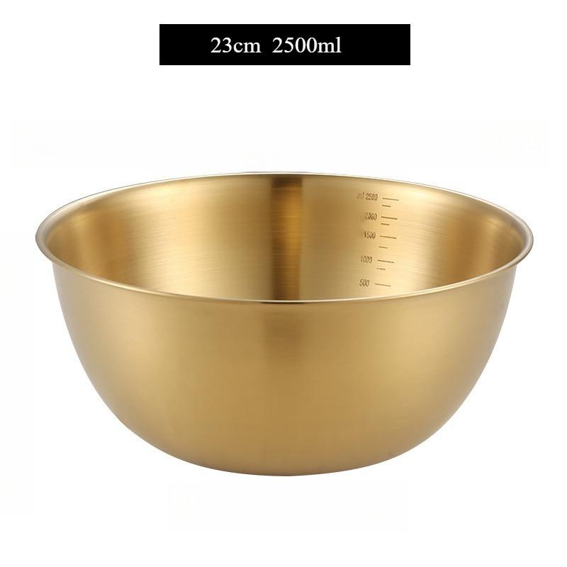

Набор мисок из нержавеющей стали Универсальный для лапши, супов и многого другого Нержавеющая сталь 304 Идеально подходит для приготовления пищи, выпечки, хранения продуктов 23cm золотой