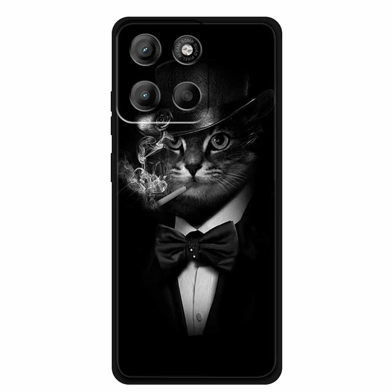 Custodia per Motorola Edge 60 Pro 60Pro Cover in Silicone Nero TPU Morbido Custodia per Telefono per Motorola Edge 60 60s 60 Fusion Cover Posteriore
