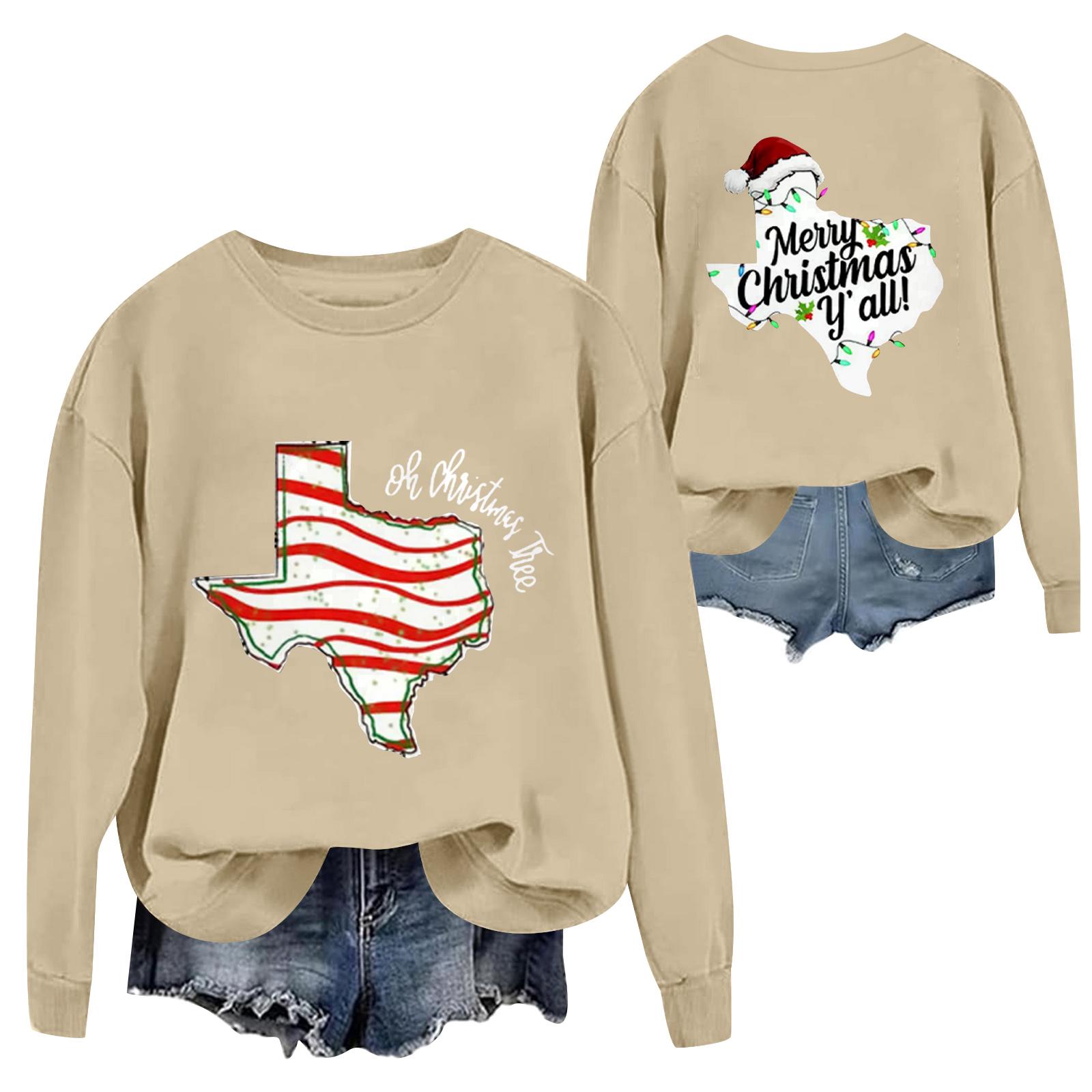 

Christmas T-Shirts And Sweatshirts, Women S Sweatshirts, Long-Sleeved Pullover Sweatshirts, Women S Long-Sleeved Tops L