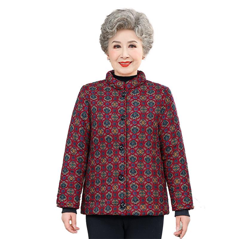 Plush Lined Winter Short Down Jacket for Petite Women and Grandmothers