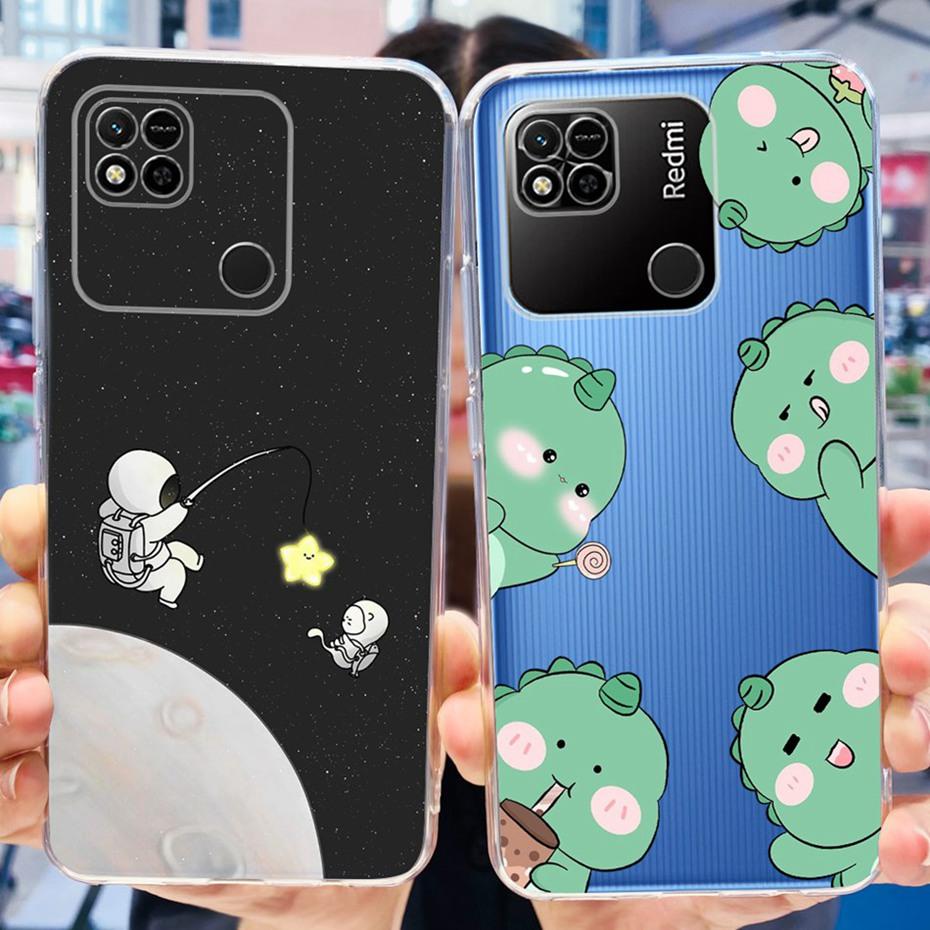 Case For Xiaomi Redmi 10A Cute Flower Cat Painted Phone Bumper For Redmi 10A 4G Redmi10A Soft Silicone TPU Back Cover