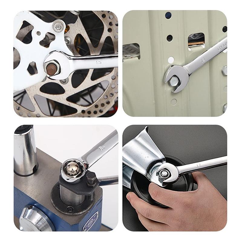 14 pcs Wrench Set Torque Gear Socket Nut Tool Set Key Hand Tool Kit Dual Wrench Cr-v Steel Repairing Hand Tools