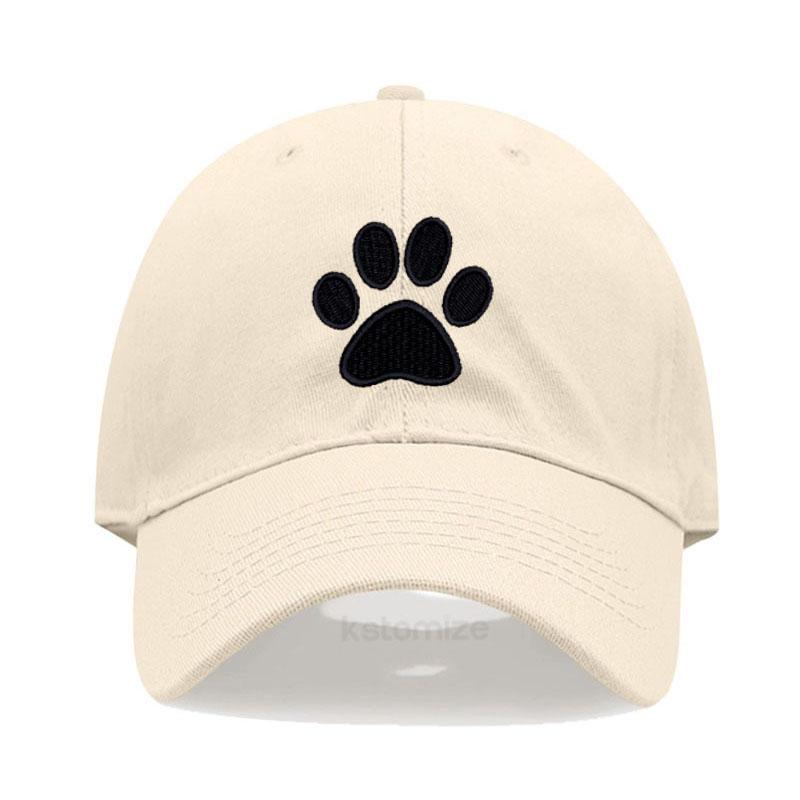Dog Paw Vintage Washed Cotton High Quality Embroidery Dad Hat  For Men Women Baseball Cap golf caps Snapback Cap Wholesales