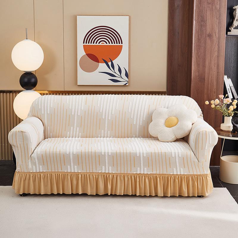 Thickened Skirt Sofa Cover Three-color Three-dimensional Jacquard Sofa Cover Four-season Universal Sofa Cover