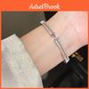 Bracciale Lettera H Placcato Oro 18k con Zirconi per Donna Gioielli Minimalisti alla Moda