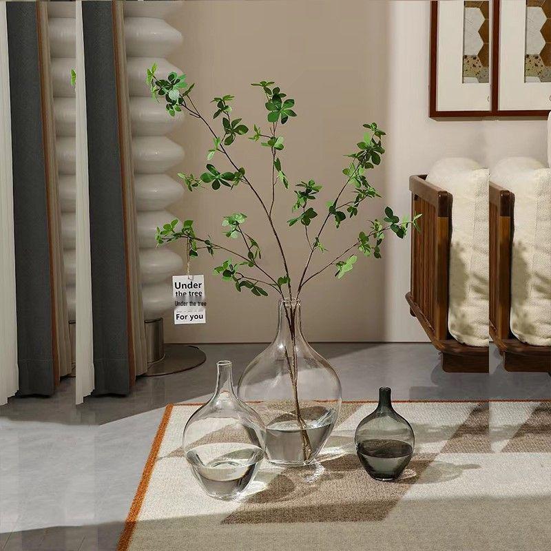 Transparent glas hydroponisk vas för blomsterarrangemang - Japansk klockblomma & Andromeda