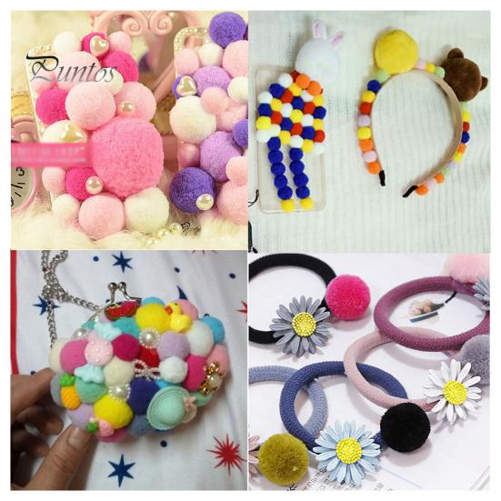 300 Pcs Pom Poms for Crafting 10mm Fluffy Felt Balls Solid Color Fuzzy Pompoms for Dolls Garland DIY Crafts Decorations
