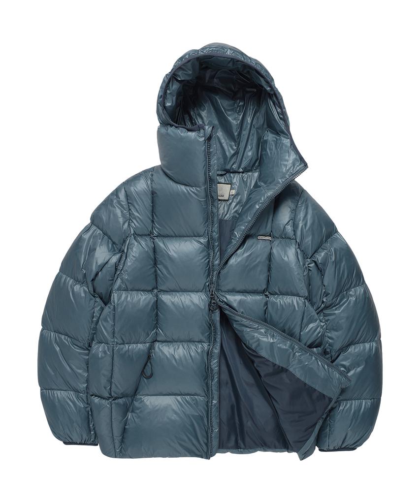 Thevinylhouse Hooded Duck Down Jacket Blue
