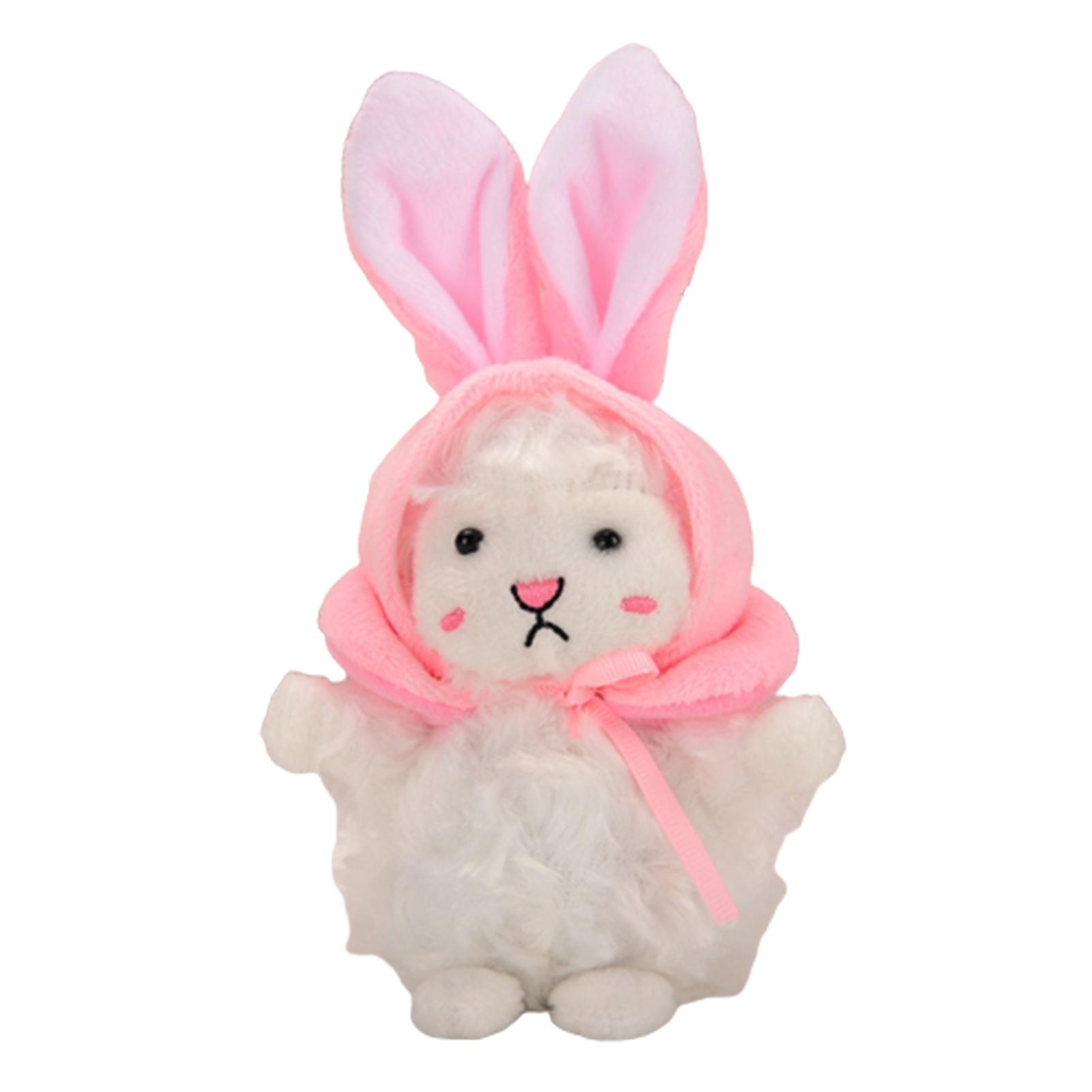

Mini Cute Sheep Pendant Lovely Soft Plush Toys Keys Buckle Gift For Boys Girls розовый