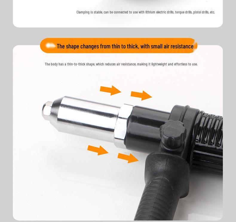 Cordless Electric Rivet Nut Gun & Drill Adapter Kit