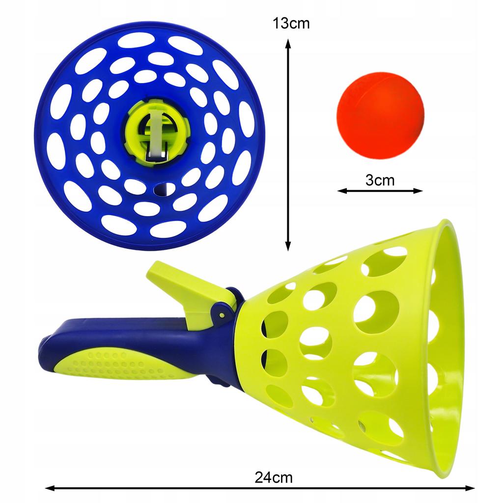 Koszyczki Łapacz Gra Duża 24 Cm Komplet Do Gry Plenerowej Trzy Piłki