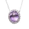 S925 Sterling Silver Natural Color Treasure Amethyst Citrine Necklace Pendant Xiaohongshu