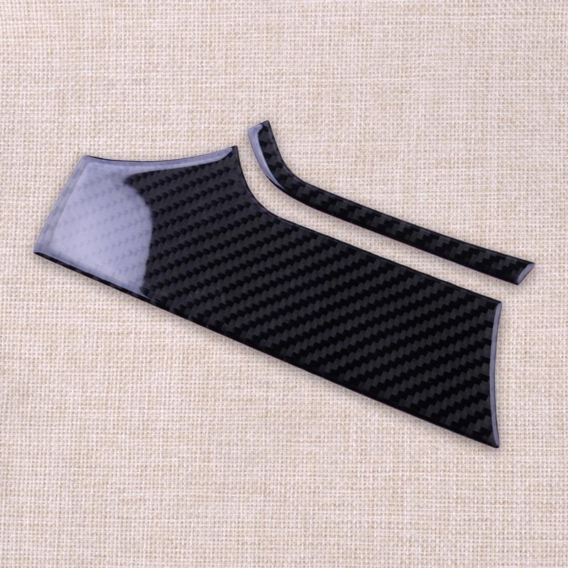 1 Set Car Dashboard Panel Trim Cover Sticker Fit for Tesla Model S 2012 2013 2014 2015 2016 2017- LHD Black Carbon Fiber
