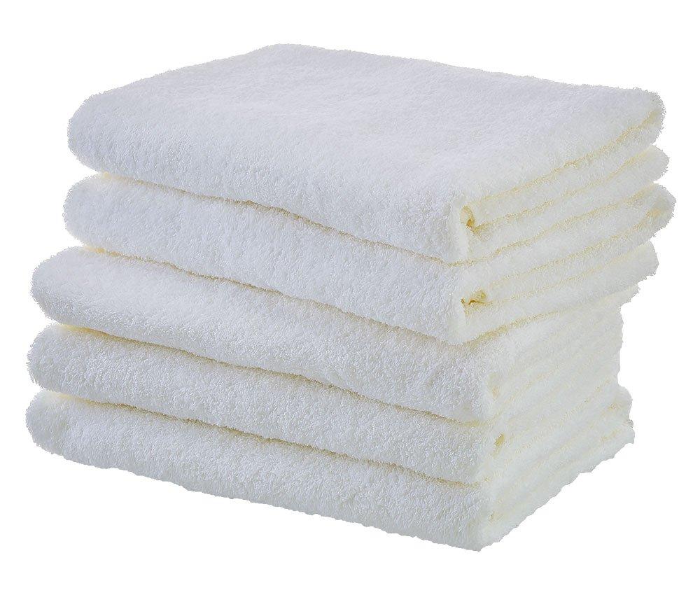Hotel Extra Large 5-Piece Set of Japanese-Made Senshu Bath Towels (Approx. 90 x 200cm) White