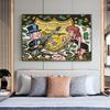 Champagne Money Graffiti Art Posters and Prints Alec Monopolyingly Paintings On the Wall Decor Pictures For Living Room Cuadros