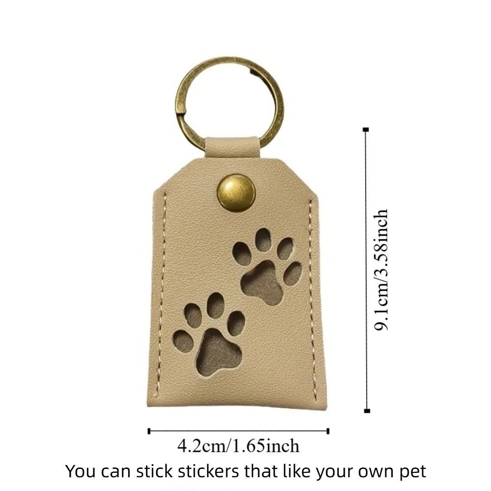 Puppy Pet Hair Storage Bag Keyring Dogs Paw Pendant Cute Pet Hair Keychain  Hanging Accessory
