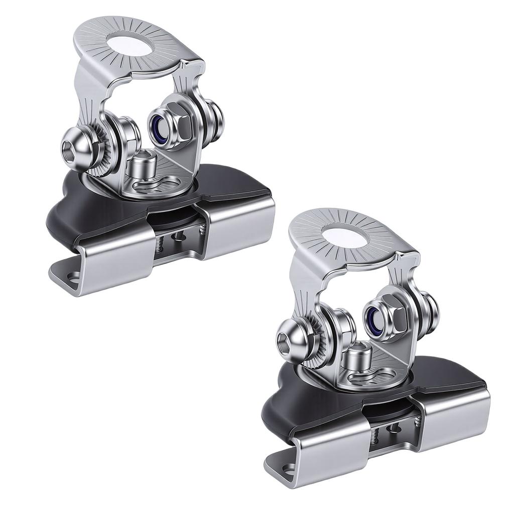 2PCS Hood LED Light Mounting Brackets Universal Pillar Hood Work Light Mount Clamp Adjustable Replacement for Jeep