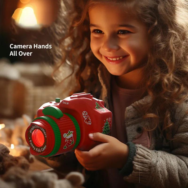 Christmas camera projector decoration atmosphere luminous toy children's children's baby intelligence Christmas holiday toy gift