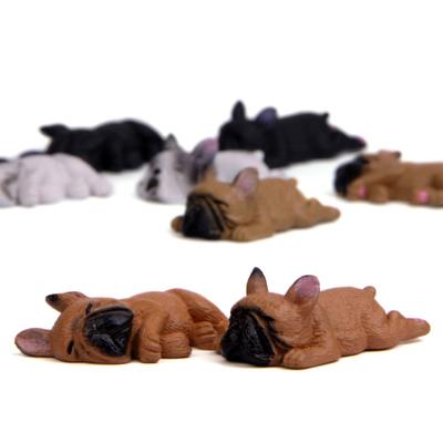 Niedliche und schläfrige Serie Kleines Bulldoggen-Modell Shiba Inu Figur Handyhüllen-Material Figur