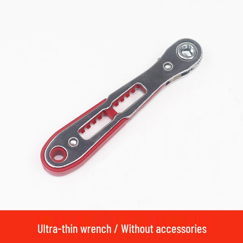 Ultra-Thin Mini Ratchet Wrench & Right-Angle Screwdriver for Tight Spaces
