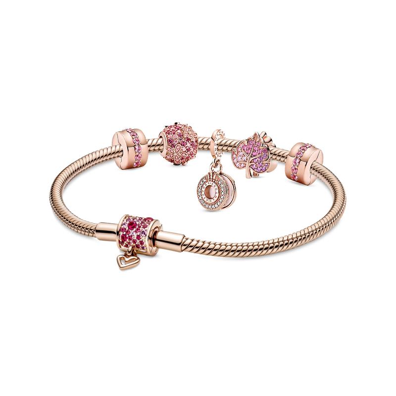 Pandora Heart to Heart Set, Alloy Bracelet, Same Style for Men and Women, Couple Style ZT24091809A