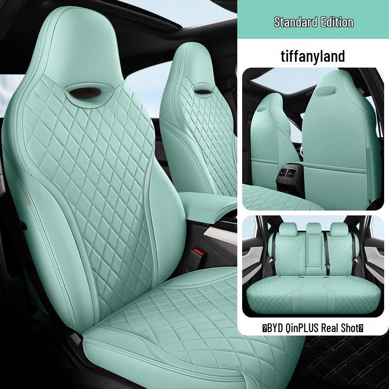 BYD Qin PLUS Sedan Leather Seat Cover: 5-Seat, All-Season, Full Coverage