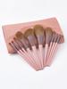 11pieces Pink Makeup Brush Set Essential Cosmetic Tools High Quality Synthetic Hair Foundation Powder Eye Cosmetic Brushes