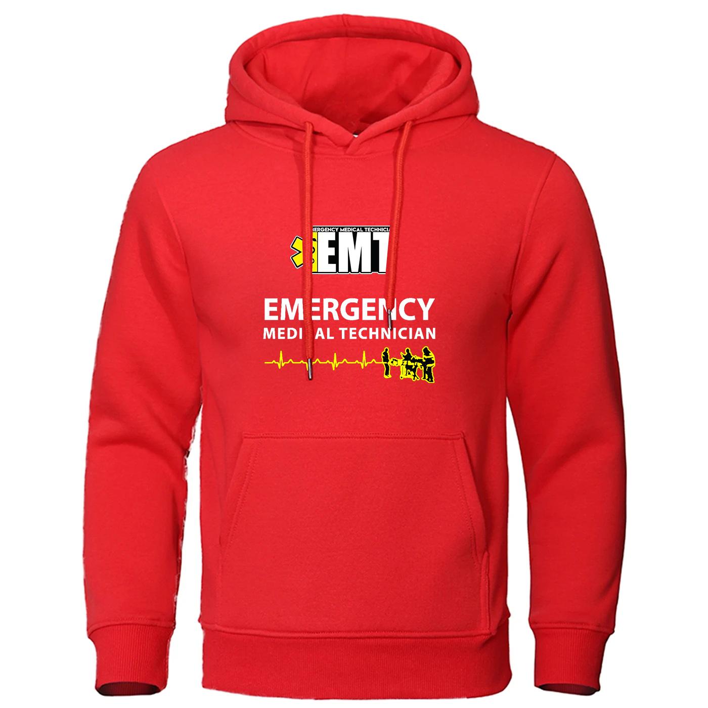 

Весна Осень Фельдшер Скорой Помощи Медик Спасатель Однотонный Популярный Пуловер Мужские Простые Удобные Толстовки 3XL