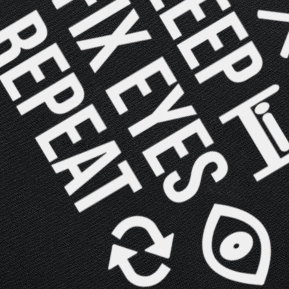 Eat Sleep Fix Eyes Repeat Funny Ophthalmologist T Shirt Men Cotton Humor Streetwear Tee Shirt Short Sleeve Unisex Loose Clothing