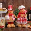 Large Gingerbread Man Retractable Doll Cute Standing Christmas Telescopic Doll Ornaments Long Leg Cartoon