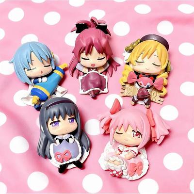 New  Madoka Magica Sleeping Figure Madoka Homura Mami Mini Pvc Figure Collectible Desk Ornament Toy Birthday Gift