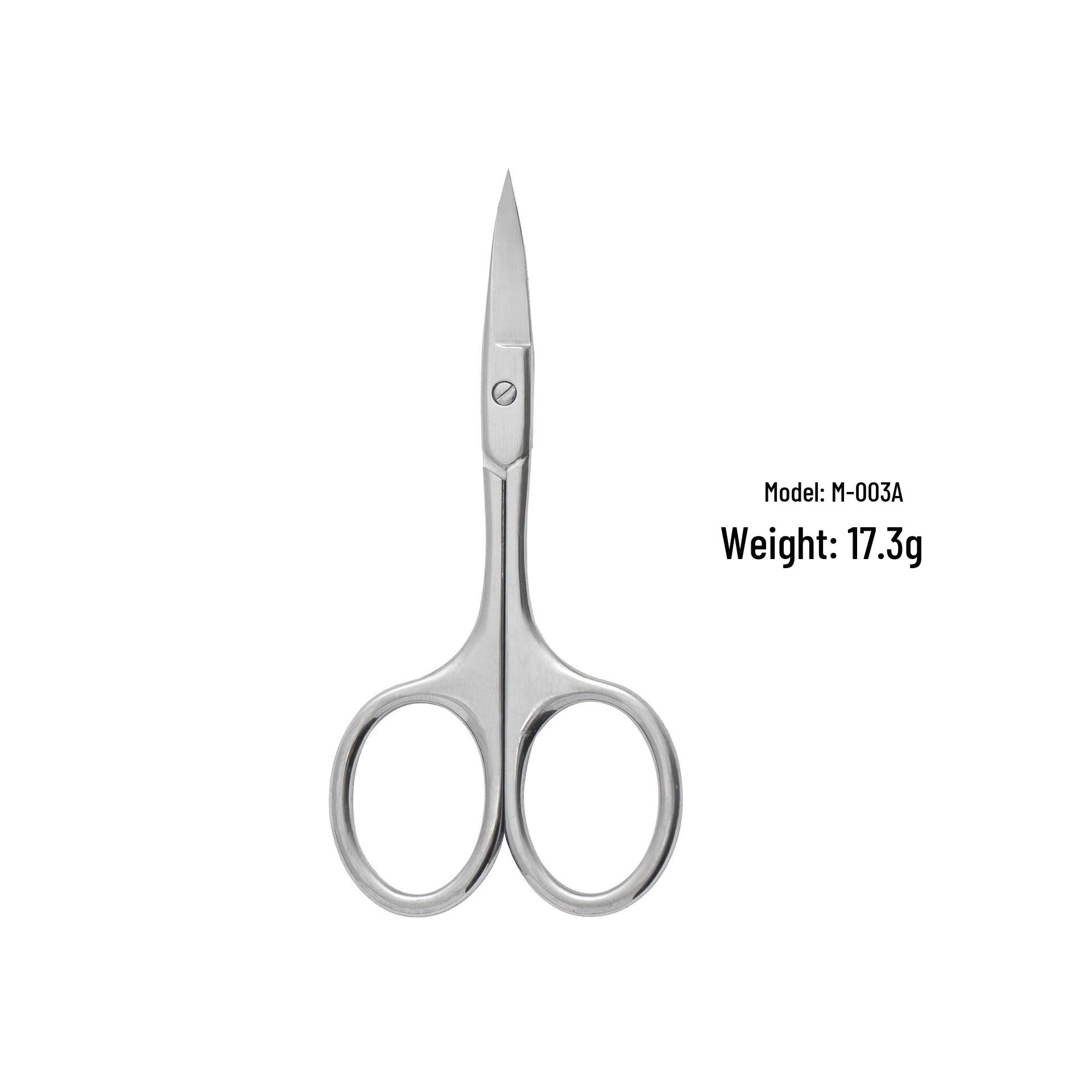 Stainless Steel Multi-Function Beauty Scissors: Pointed Tip Eyebrow, Round Tip Nose Hair, High-Quality Trimming Tool