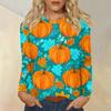 Women's Daily Casual Long-sleeved Printed O-neck Top