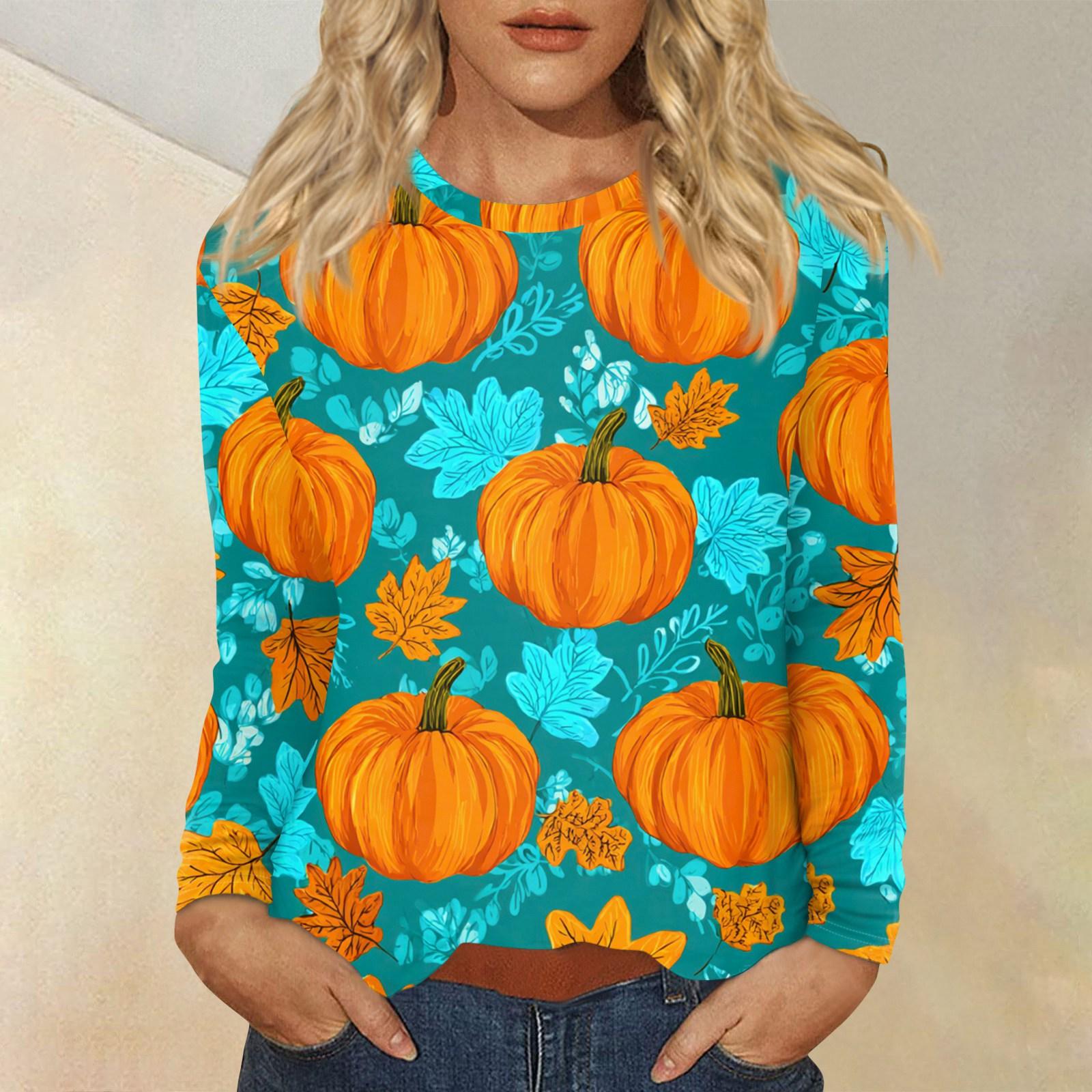 

Женский повседневный топ с длинным рукавом и принтом, с круглым вырезом S