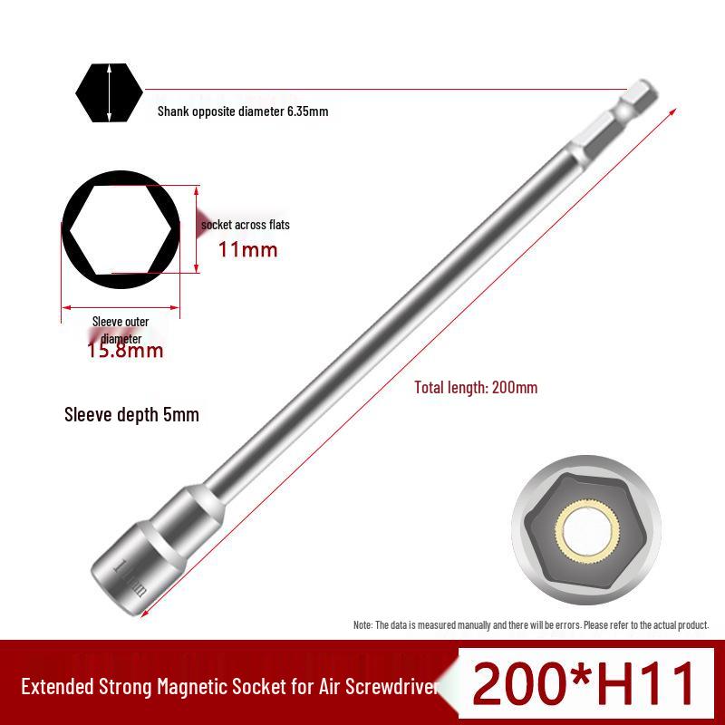 Magnetic Impact Wrench Socket Hex Bit for Electric Drill & Pneumatic Screwdriver