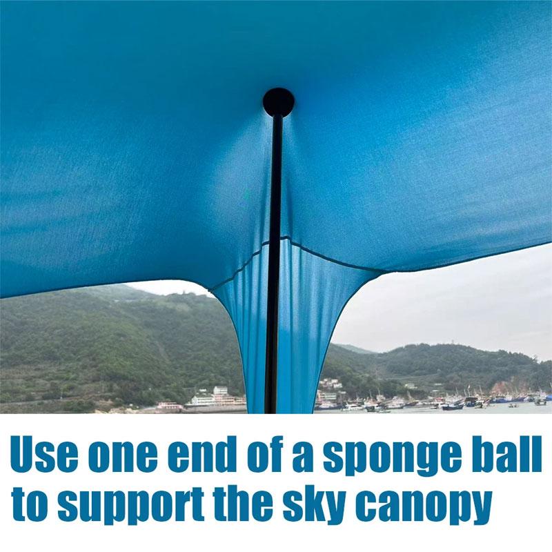 Beach Canopy Tent Sun Shade Portable UV Protection Windproof Sun Shelter with Sandbags Poles Carry Bag for Beach Camping Fishing