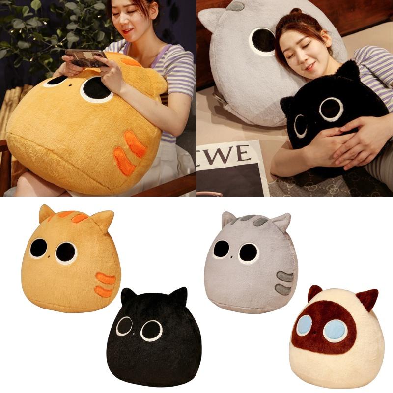 Cute Black Cat Dumpling Pillow Plush Toy Stuffed Animal Doll
