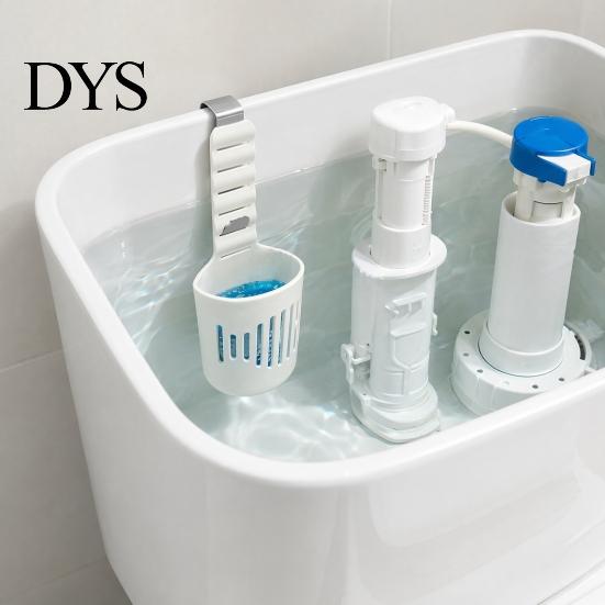 Plastic Bleach Tablet Dispenser Toilet Tank Holder, Adjustable Hanging Controlled Dispenser, with Rustproof Release Holder Hook, Basket Carrier