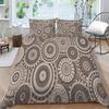 3D Family Bedding Single Double Bed Full Size Vintage Graphic Printed Bedding Geometric Pattern Pillowcase and Quilt Cover Washable Home Decoration