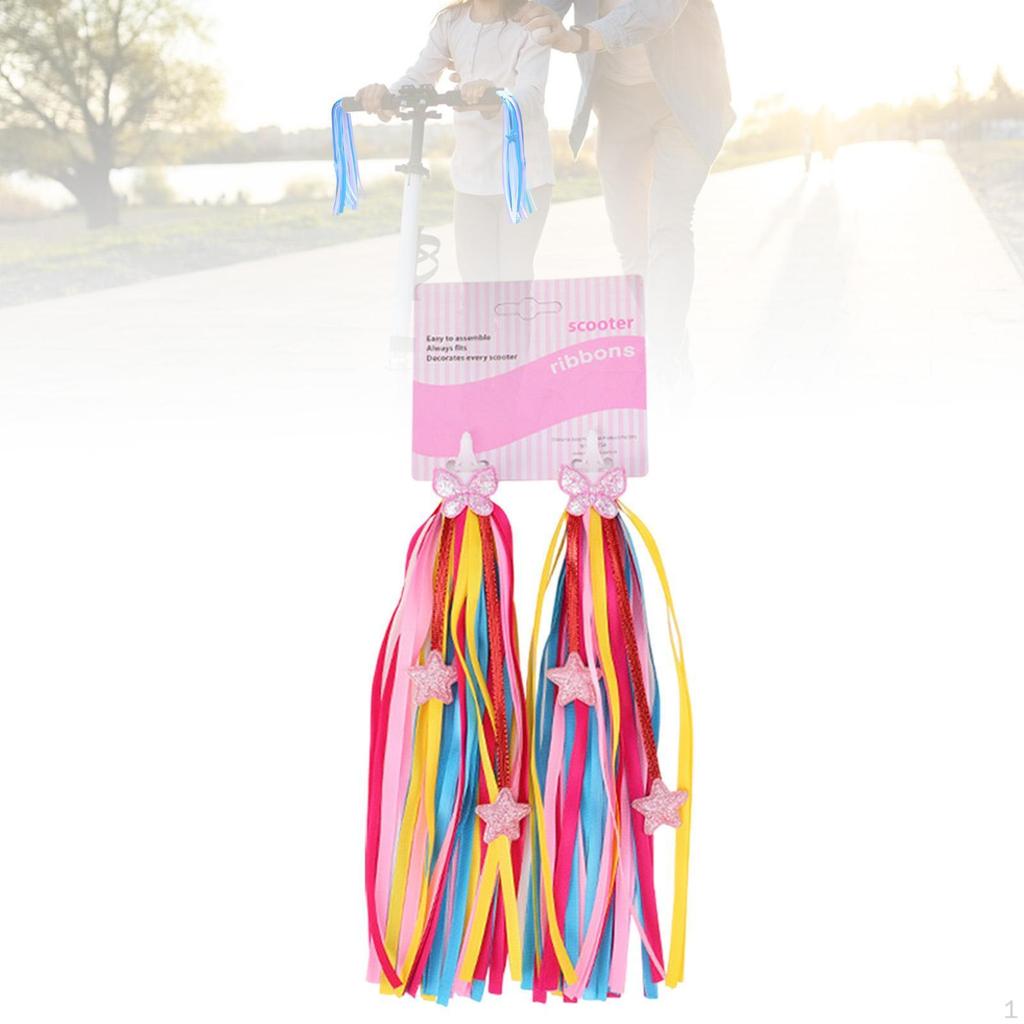 2 Pieces Bichcles Tassels Biños Girls Easy Atect for Bicycle Balance Bike Decoration Children