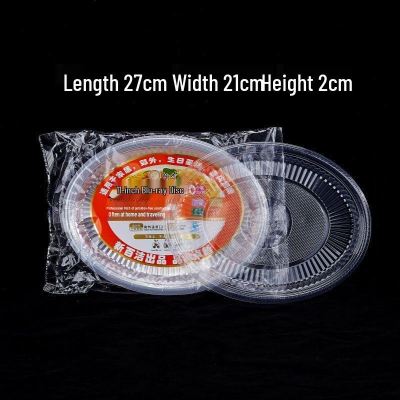 Transparent Food-Grade Disposable Plastic Plates for Banquets, Picnics, & Barbecues