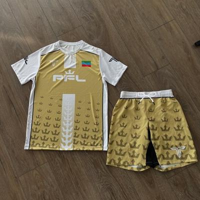 Kid's PFL MMA Training Set Breathable Quick Dry T-shirt + Shorts 2PCS Combat Sportswear for Grappling Boxing Family Matching