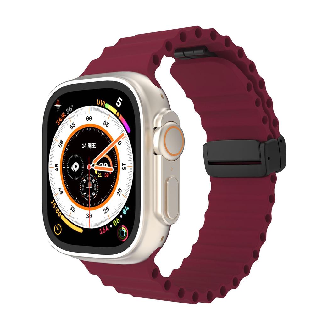 Ocean for Apple Watch Ultra Band 49mm 45mm 44mm 40mm 41mm 38mm Magnetic Strap Silicone correa Bracelet iWatch Series 9 8 7 6 SE