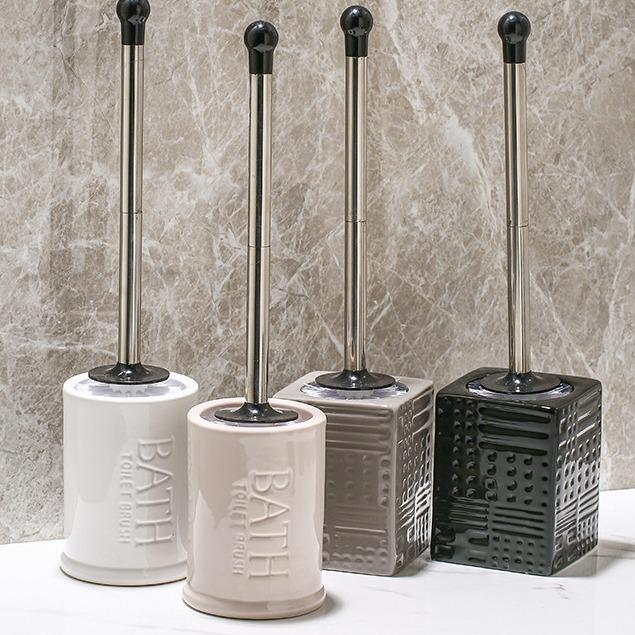 Nordic Ceramic Long Handle Toilet Brush – Elegant Design for Complete Cleaning